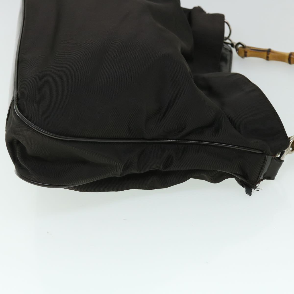 GUCCI Bamboo Shoulder Bag Nylon Black 001 2852 1577 5 52877