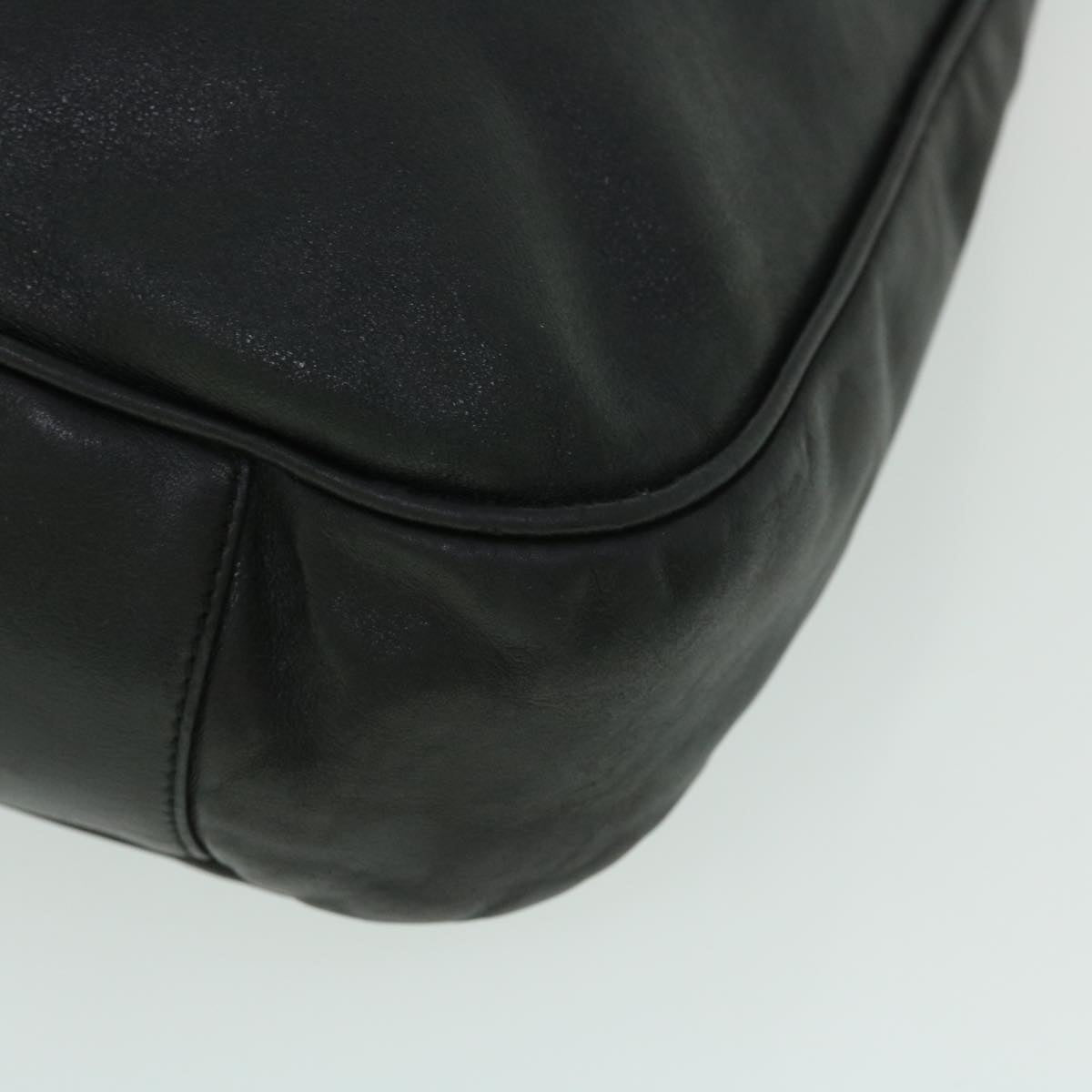 GUCCI Bamboo Shoulder Bag Leather 2way Black 52913