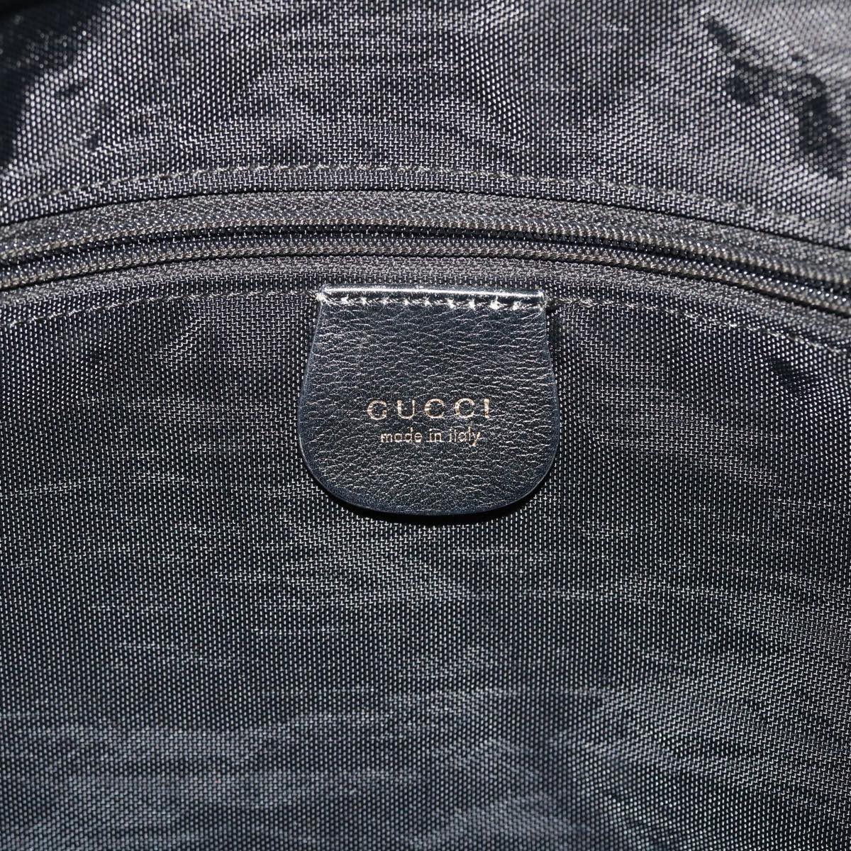 GUCCI Bamboo Shoulder Bag Leather 2way Black 52913