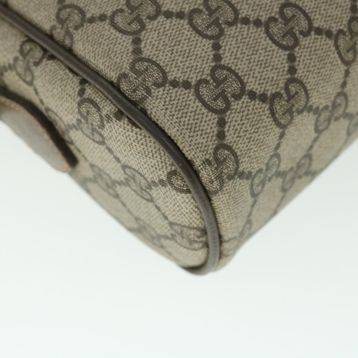 GUCCI GG Canvas Web Sherry Line Shoulder Bag PVC Leather Beige Green 52918