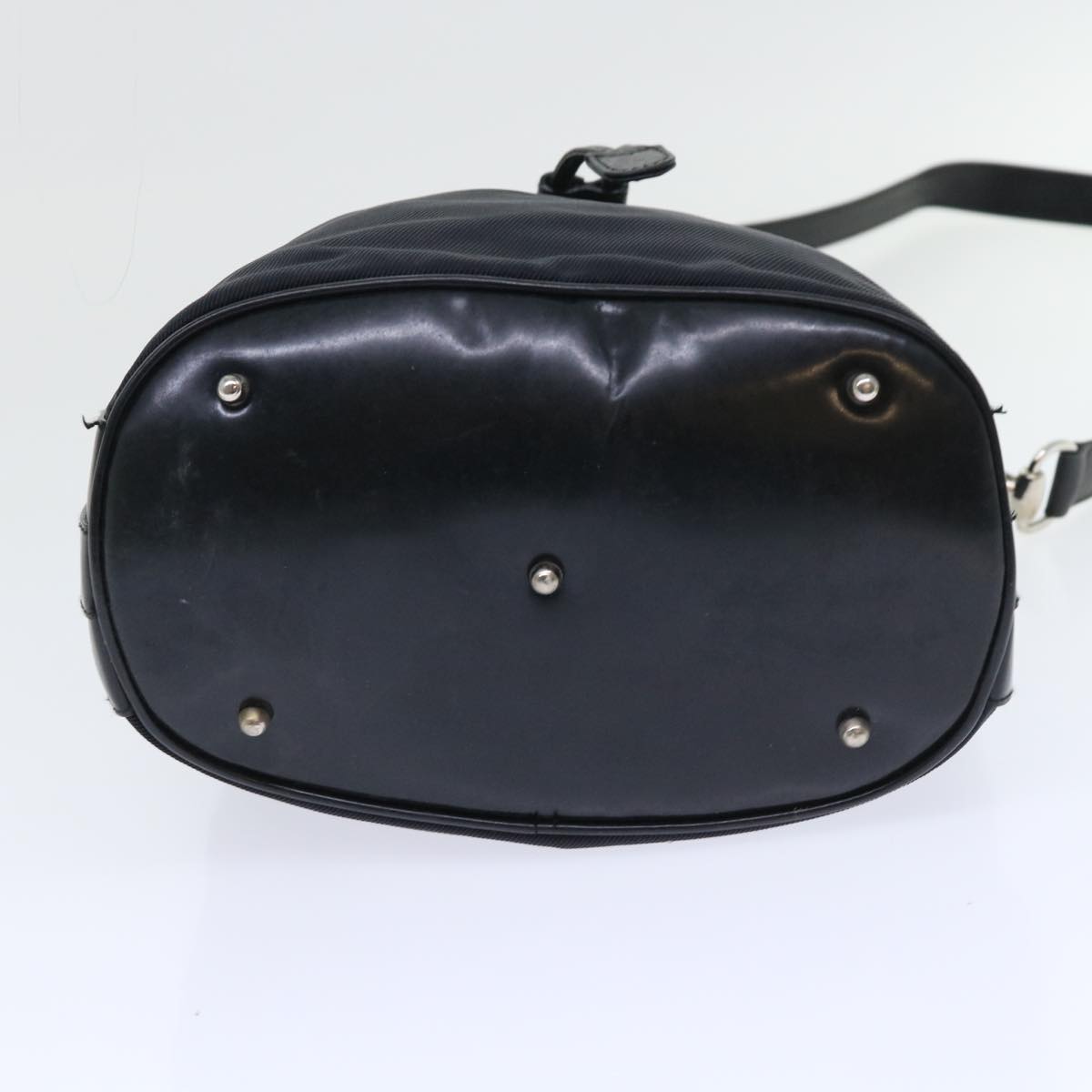 GUCCI Bamboo Shoulder Bag Nylon Leather 2way Black 53004