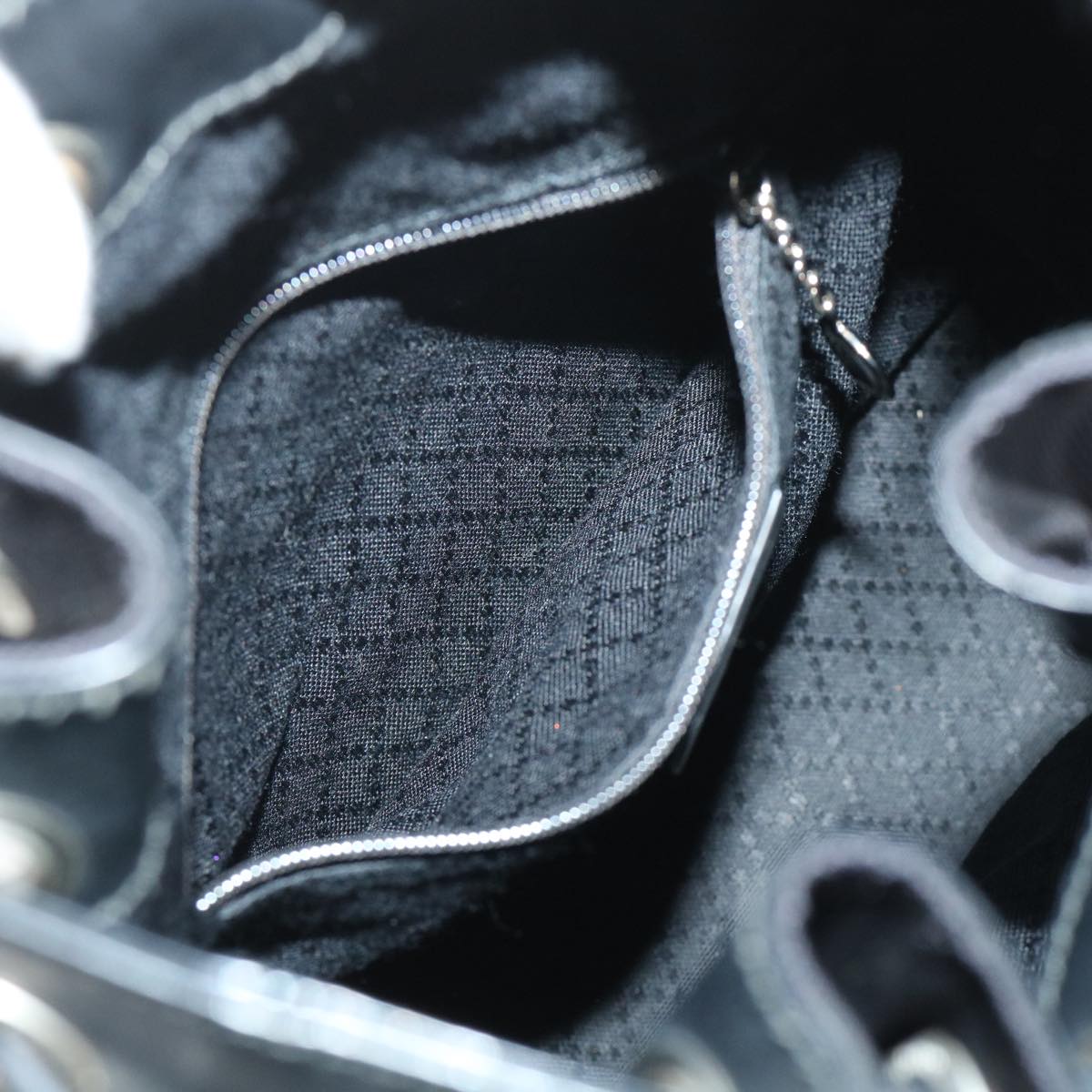 GUCCI Bamboo Shoulder Bag Nylon Leather 2way Black 53004