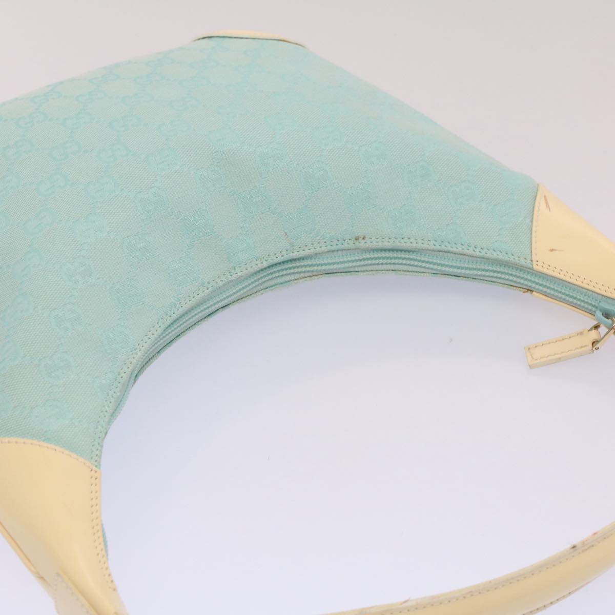 GUCCI GG Canvas Shoulder Bag Light Blue 001 4158 53005