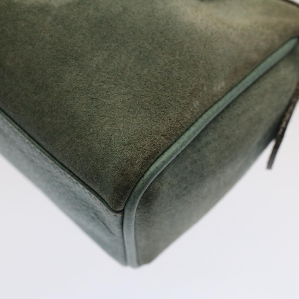 GUCCI Bamboo Hand Bag Suede 2way Green 007 3444 0232 53007