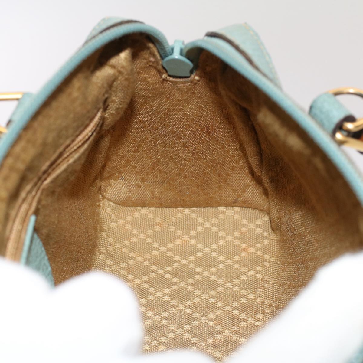 GUCCI Bamboo Hand Bag Suede 2way Green 007 3444 0232 53007