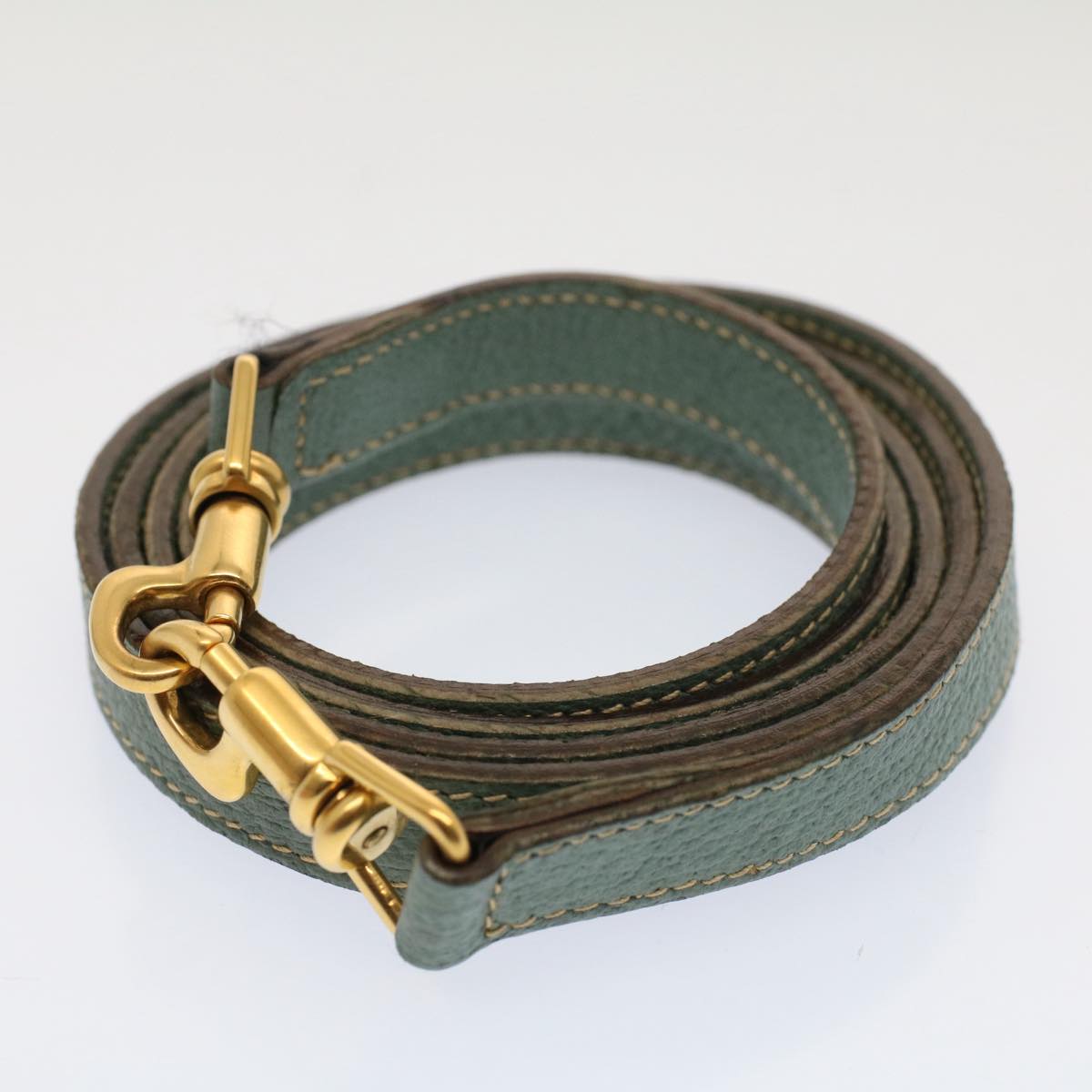 GUCCI Bamboo Hand Bag Suede 2way Green 007 3444 0232 53007