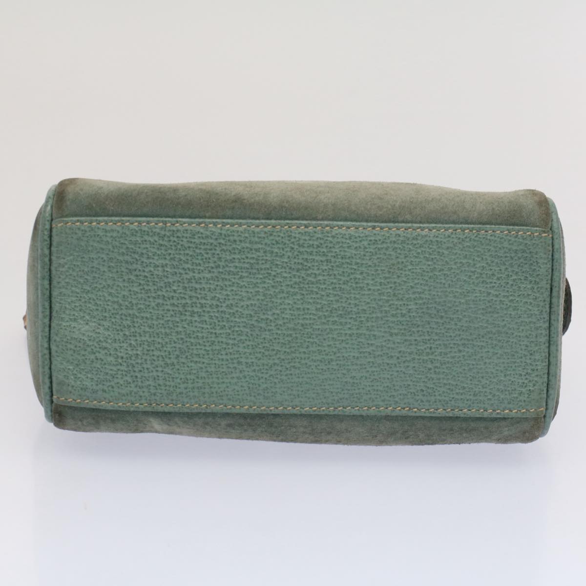 GUCCI Bamboo Hand Bag Suede 2way Green 007 3444 0232 53007