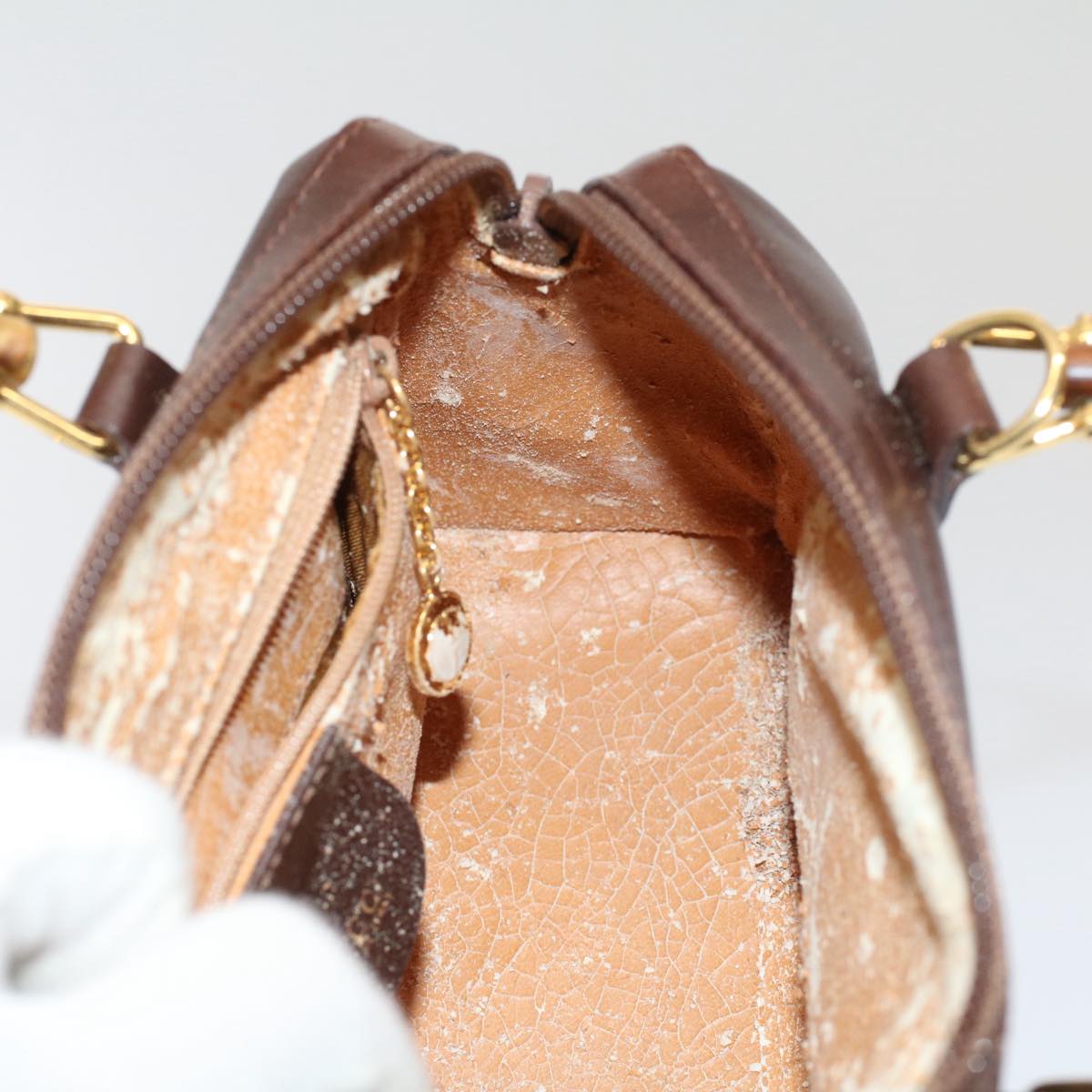 GUCCI Bamboo Hand Bag Leather 2way Brown 007 122 0232 53076