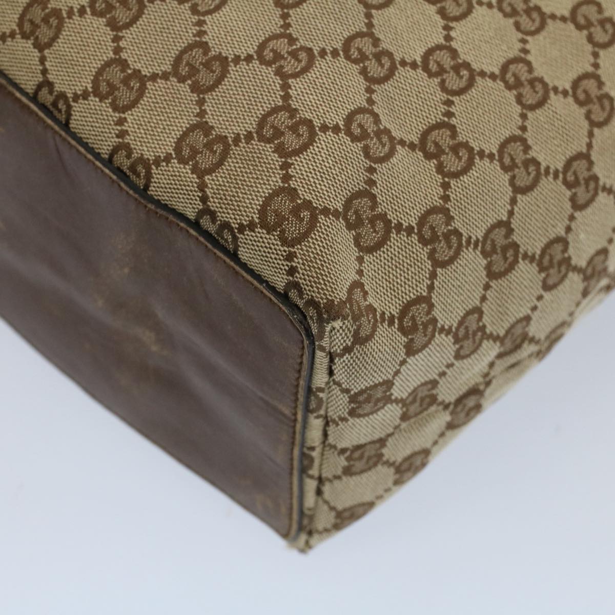 GUCCI GG Canvas Tote Bag Beige 31243 53080