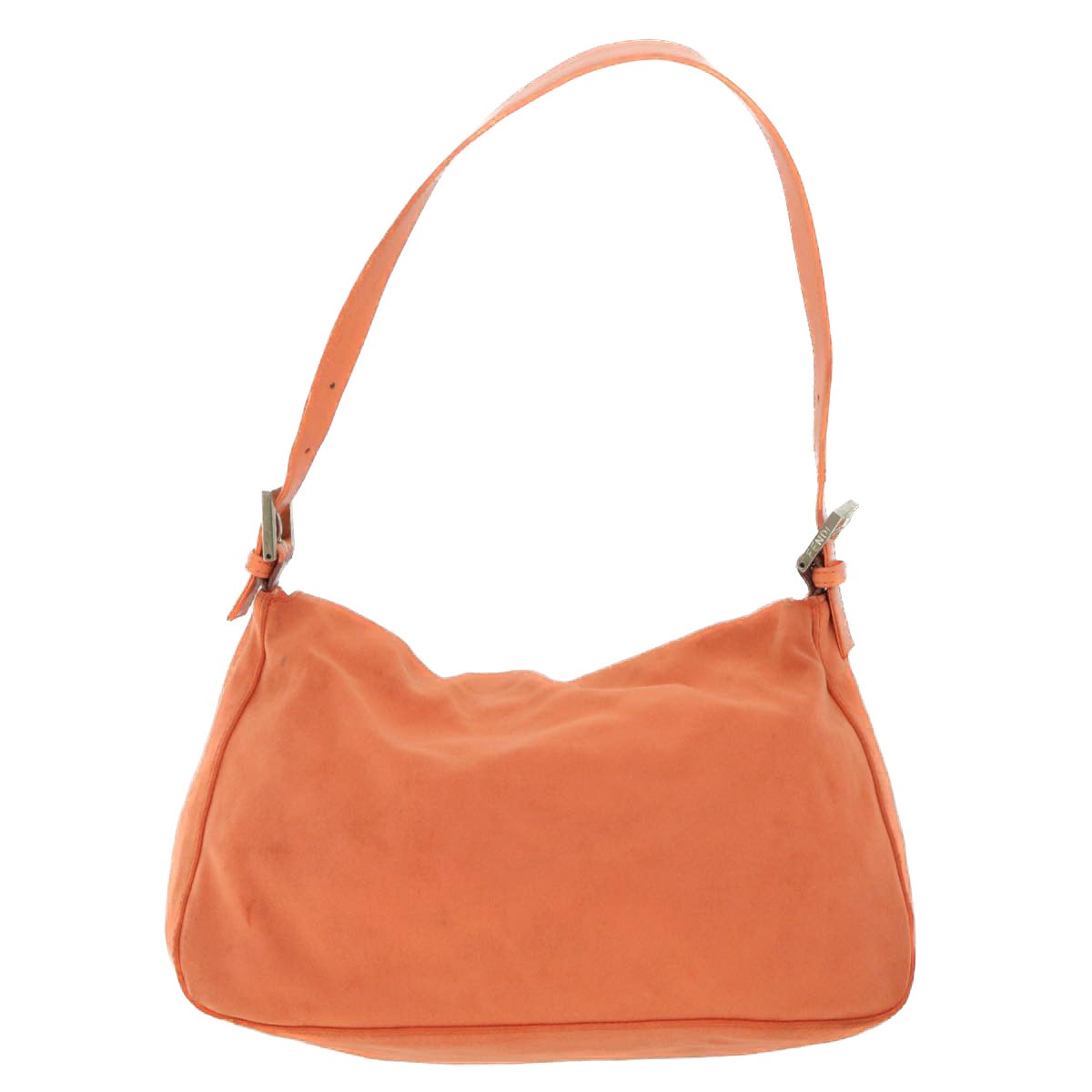 FENDI Mamma Baguette Shoulder Bag Nylon Orange 53082