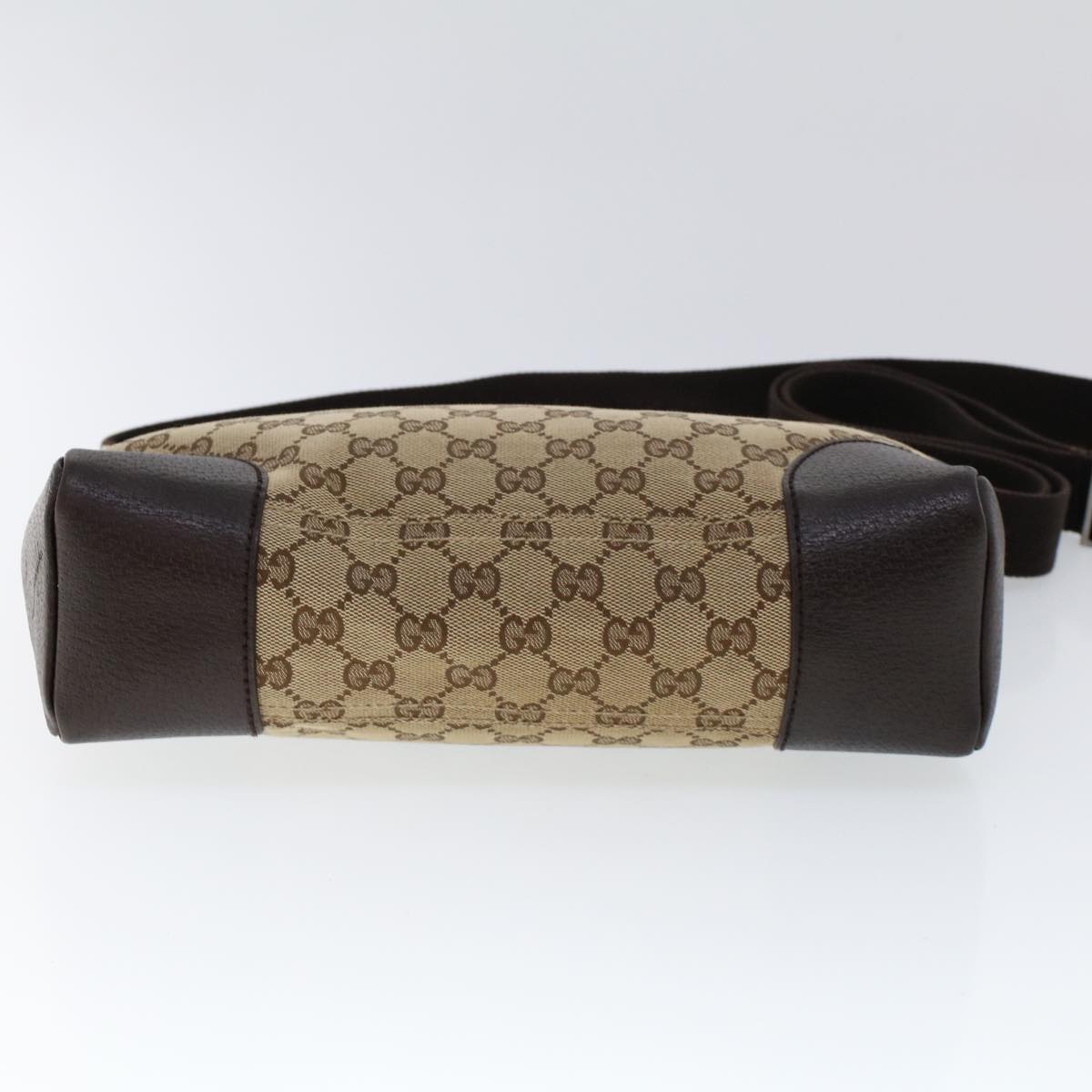 GUCCI GG Canvas Shoulder Bag Beige Brown 53131