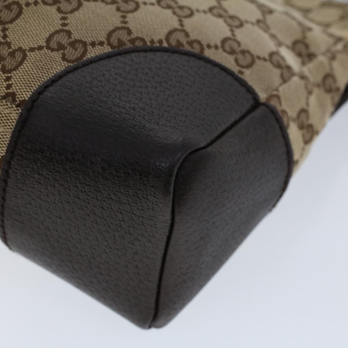 GUCCI GG Canvas Shoulder Bag Beige Brown 53131