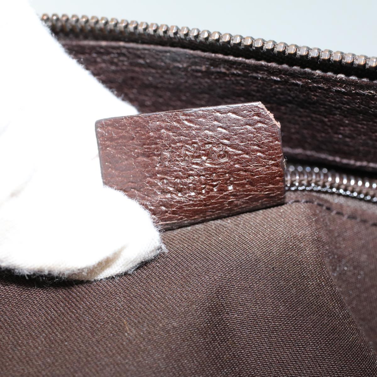 GUCCI GG Canvas Shoulder Bag Beige Brown 53131
