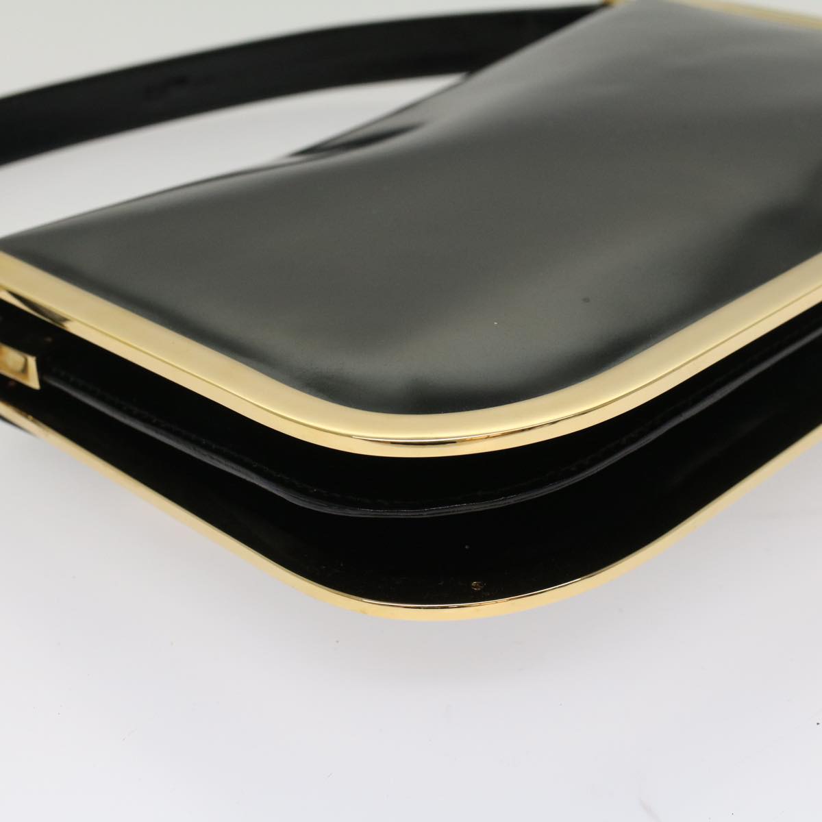 GUCCI Shoulder Bag Enamel Black 53259