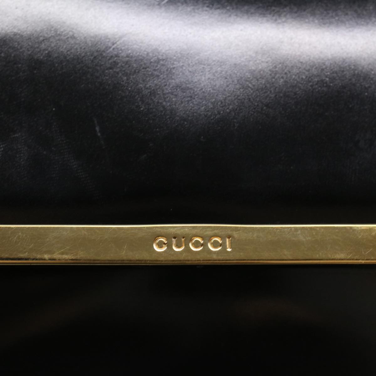 GUCCI Shoulder Bag Enamel Black 53259