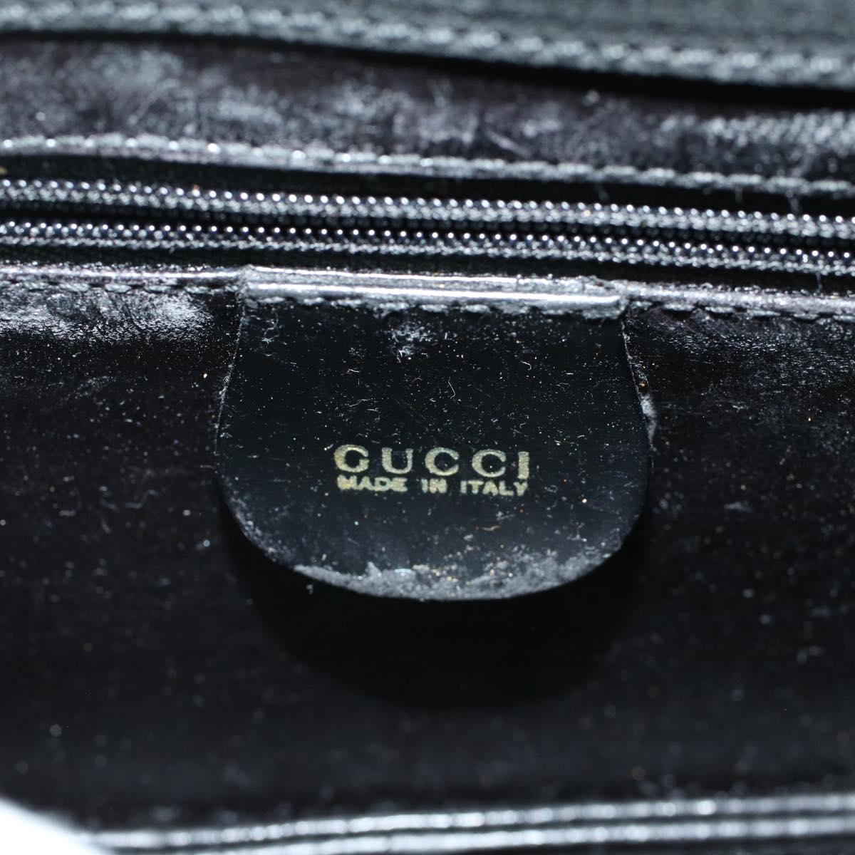 GUCCI Shoulder Bag Enamel Black 53259