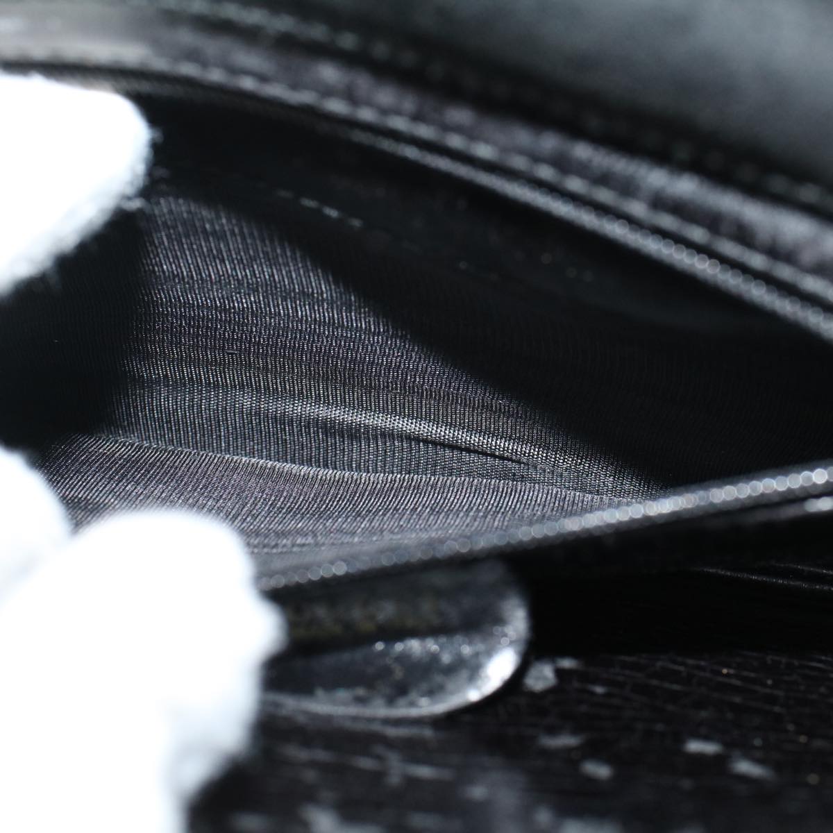 GUCCI Shoulder Bag Enamel Black 53259