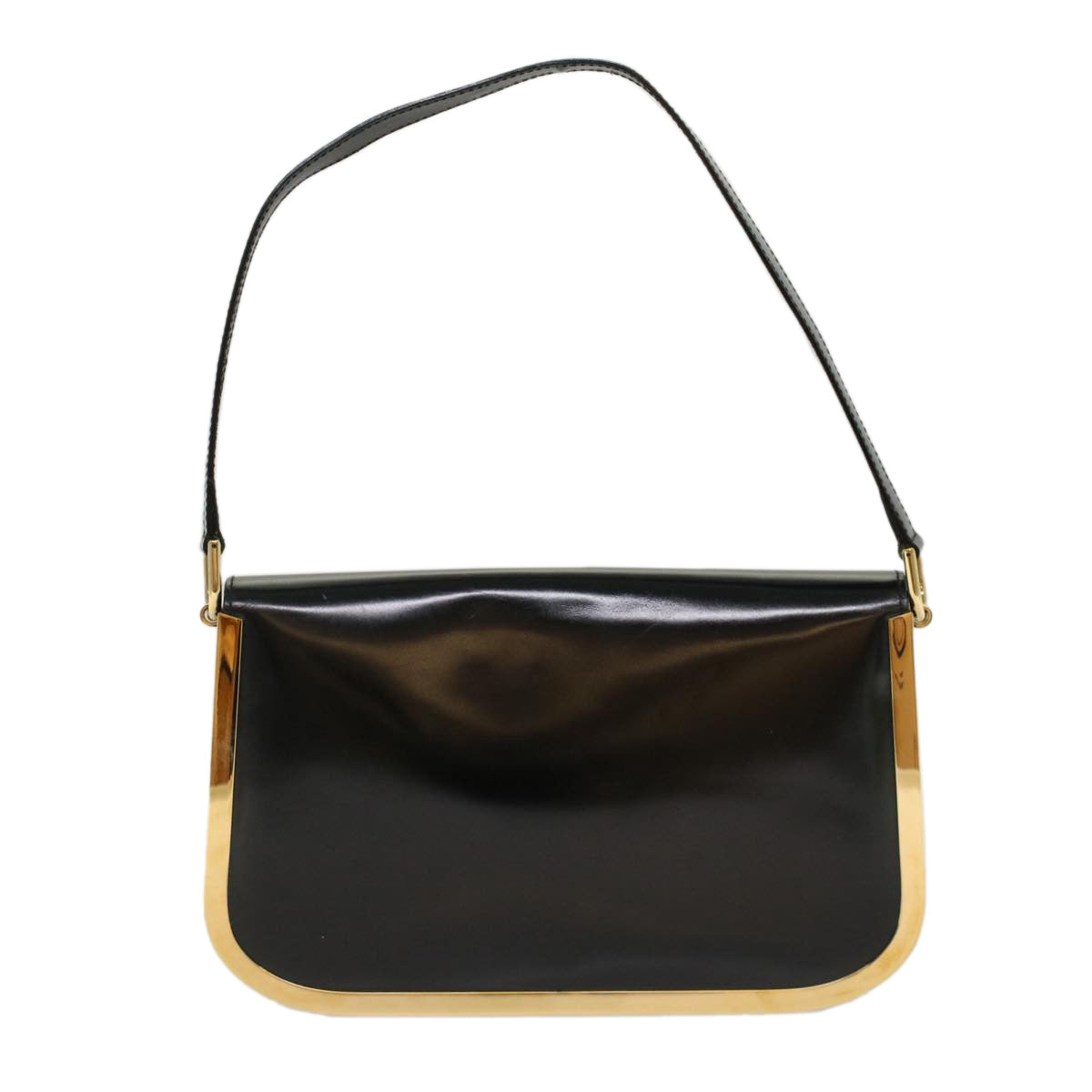 GUCCI Shoulder Bag Enamel Black 53259