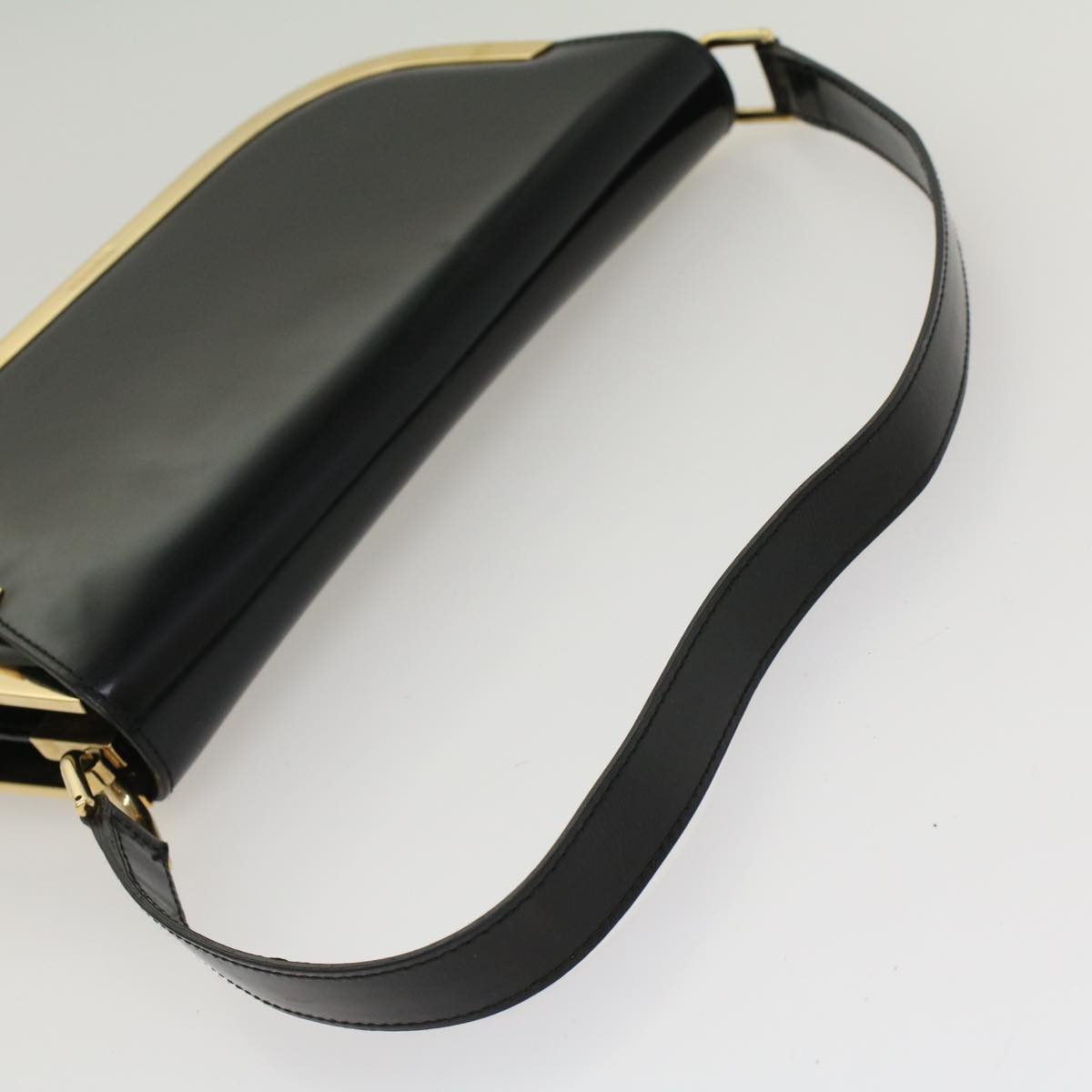 GUCCI Shoulder Bag Enamel Black 53259
