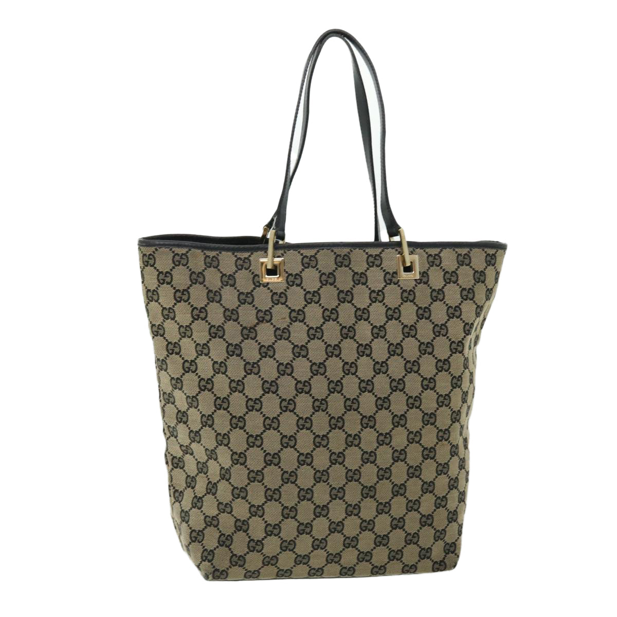 GUCCI GG Canvas Tote Bag Beige Navy 53262