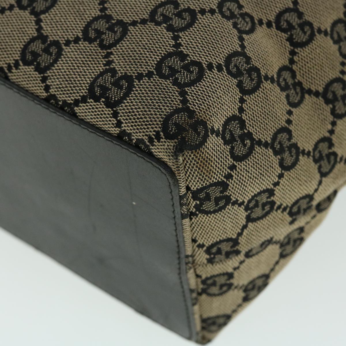 GUCCI GG Canvas Tote Bag Beige Navy 53262