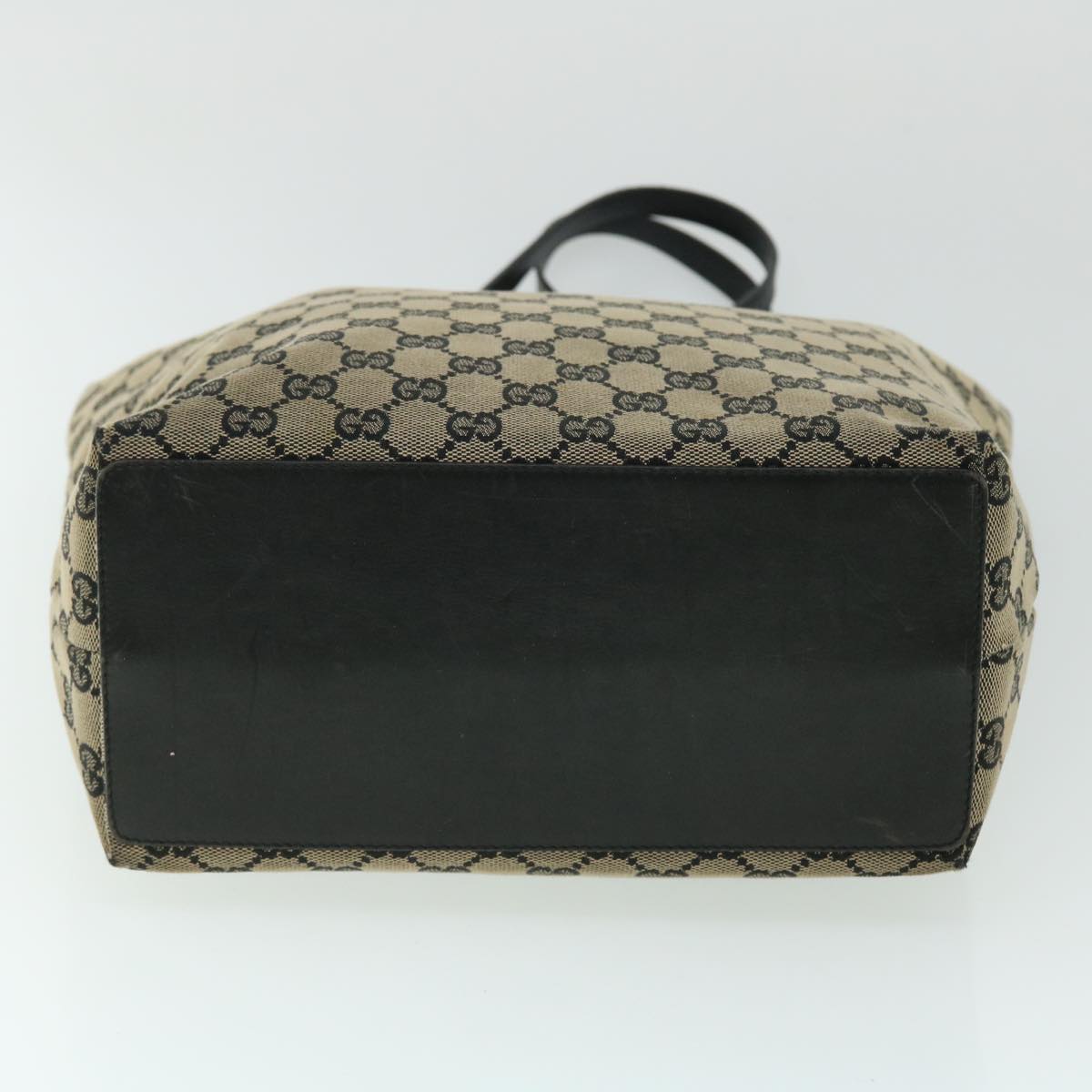 GUCCI GG Canvas Tote Bag Beige Navy 53262