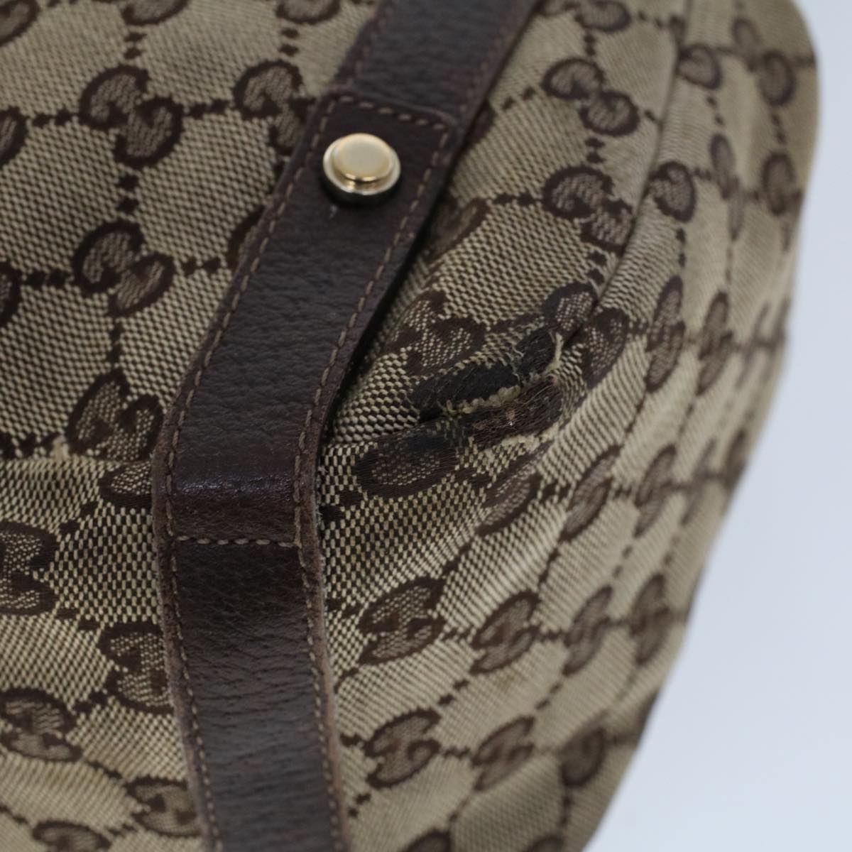 GUCCI GG Canvas Tote Bag Beige Brown 53263