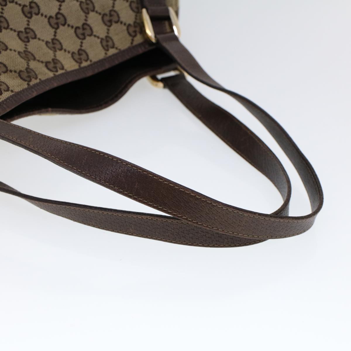 GUCCI GG Canvas Tote Bag Beige Brown 53263