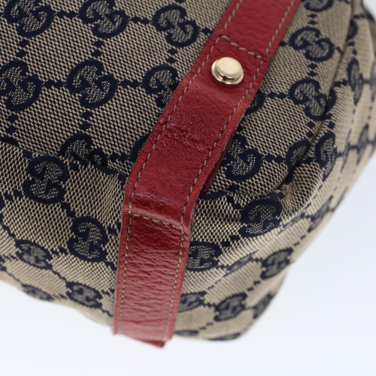 GUCCI GG Canvas Shoulder Bag Beige Navy Red 53264