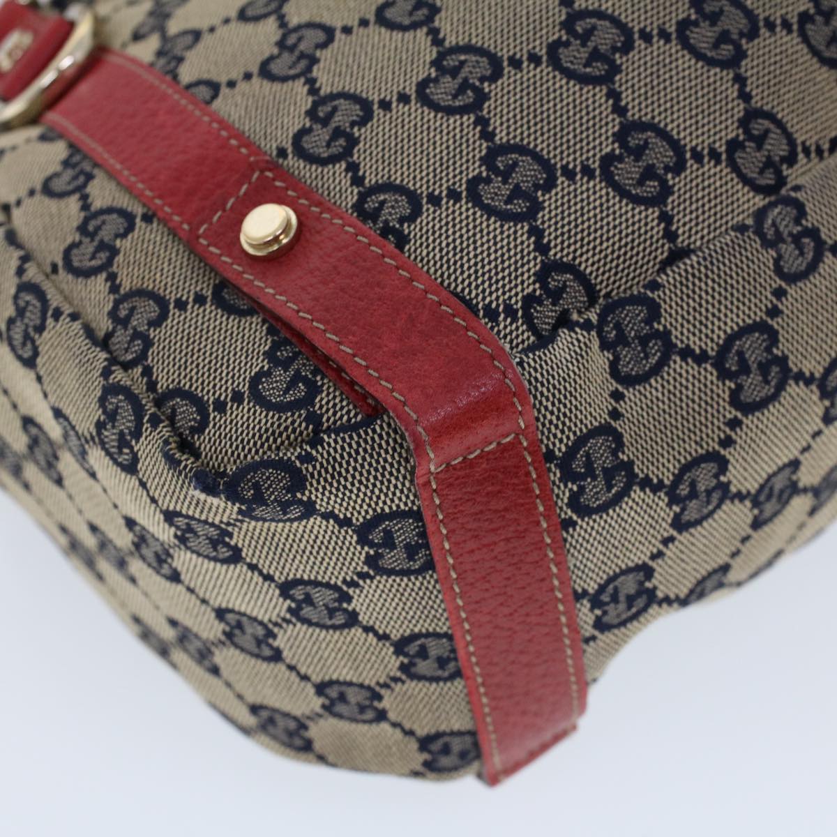 GUCCI GG Canvas Shoulder Bag Beige Navy Red 53264