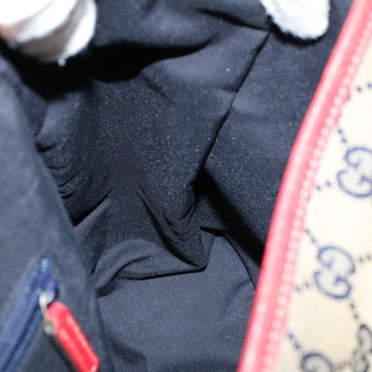 GUCCI GG Canvas Shoulder Bag Beige Navy Red 53264