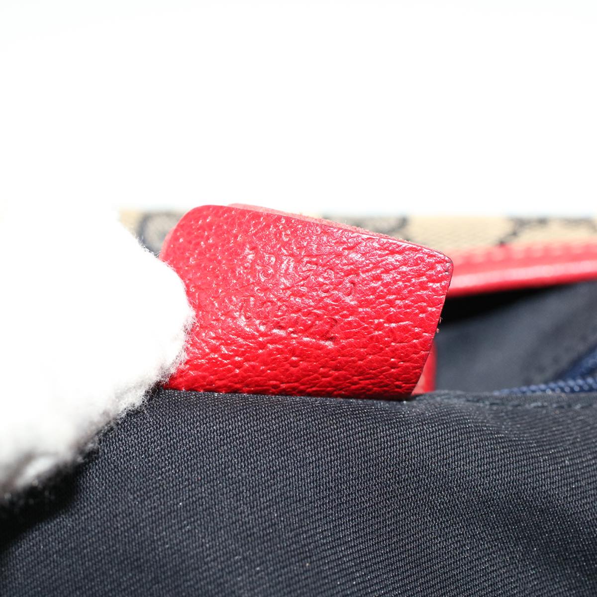 GUCCI GG Canvas Shoulder Bag Beige Navy Red 53264