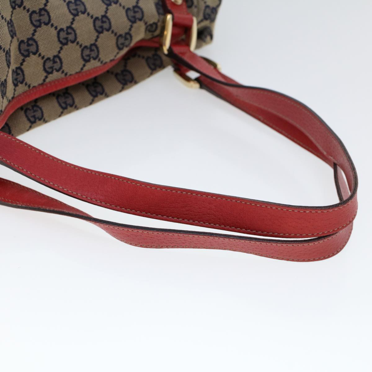 GUCCI GG Canvas Shoulder Bag Beige Navy Red 53264