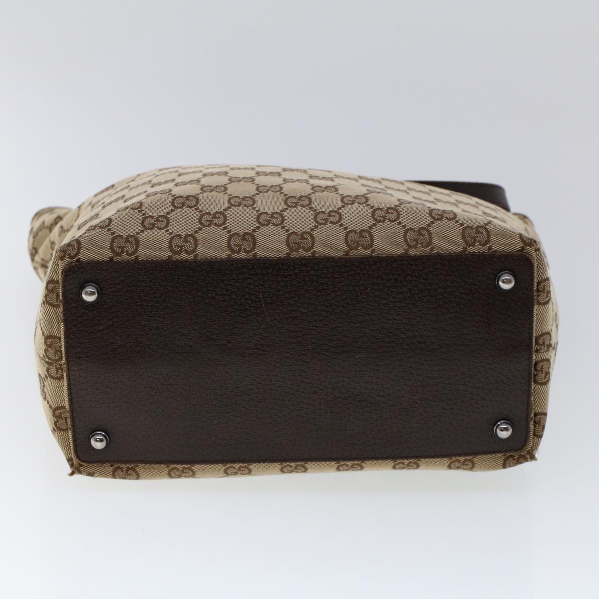 GUCCI GG Canvas Tote Bag Beige Brown 53265