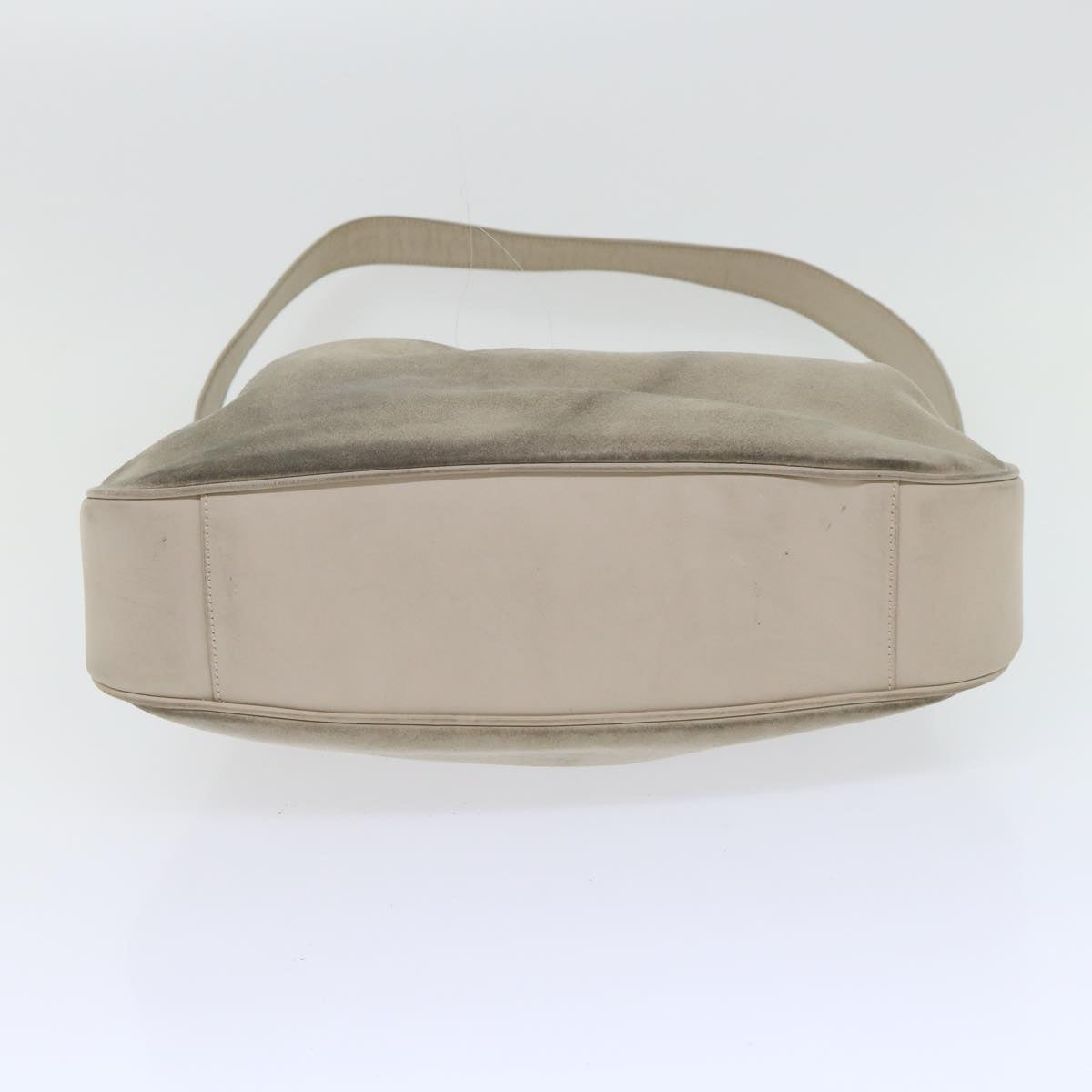 GUCCI Bamboo Shoulder Bag Suede 2way Beige 53270