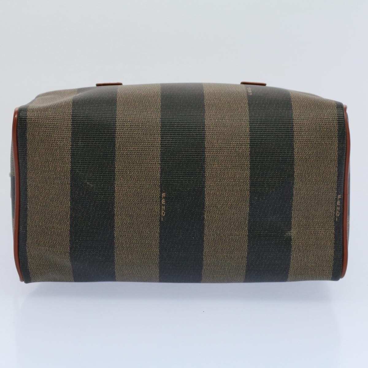 FENDI Pecan Canvas Hand Bag Brown Black 53341
