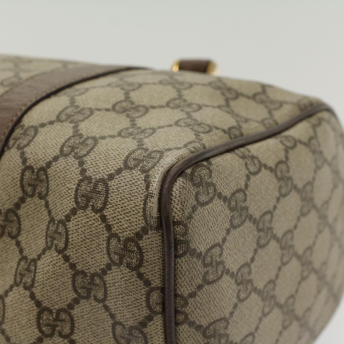 GUCCI GG Canvas Boston Bag PVC Leather Beige 002 615 6842 53342
