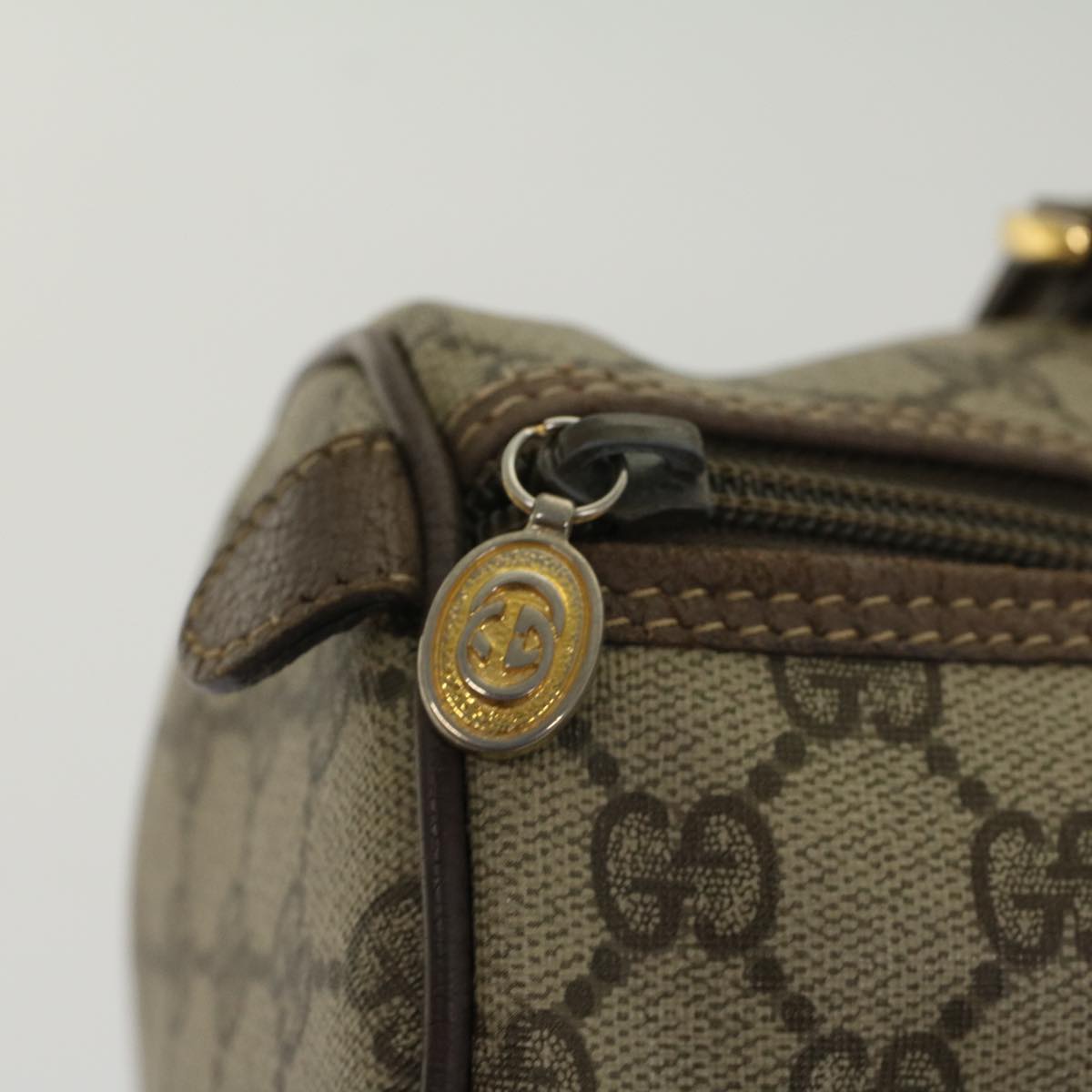 GUCCI GG Canvas Boston Bag PVC Leather Beige 002 615 6842 53342