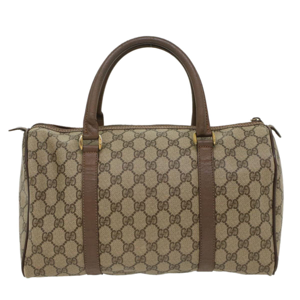 GUCCI GG Canvas Boston Bag PVC Leather Beige 002 615 6842 53342