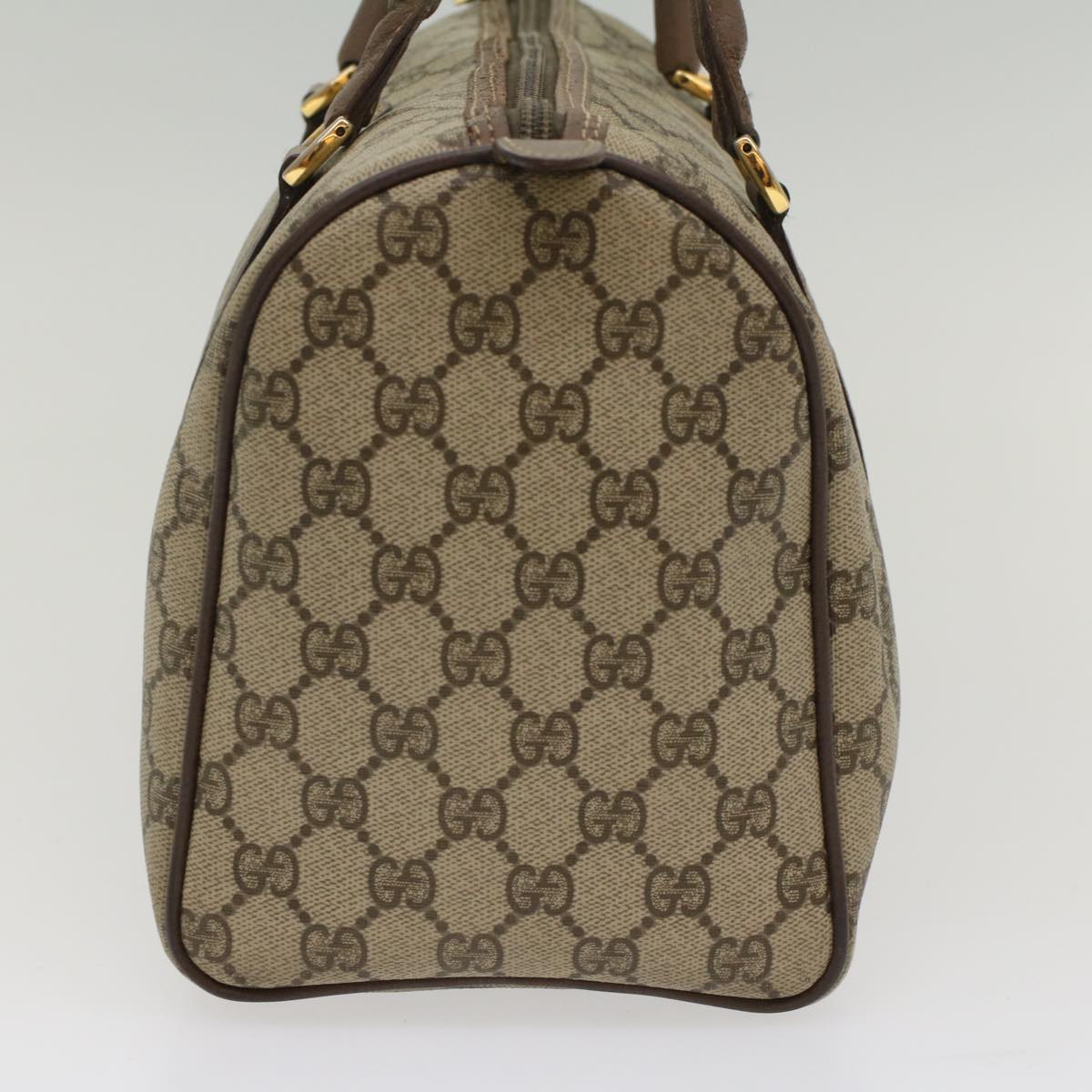 GUCCI GG Canvas Boston Bag PVC Leather Beige 002 615 6842 53342