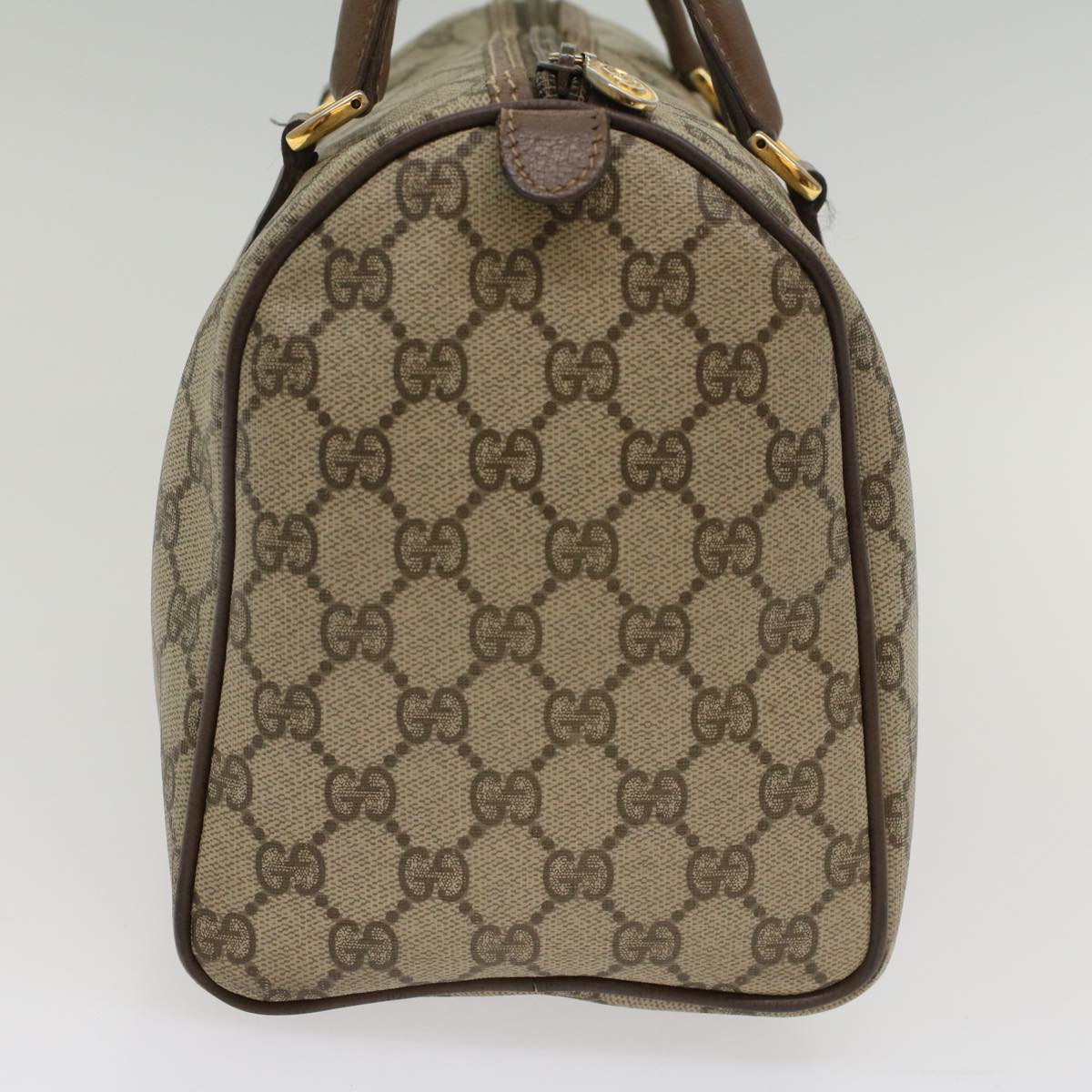 GUCCI GG Canvas Boston Bag PVC Leather Beige 002 615 6842 53342