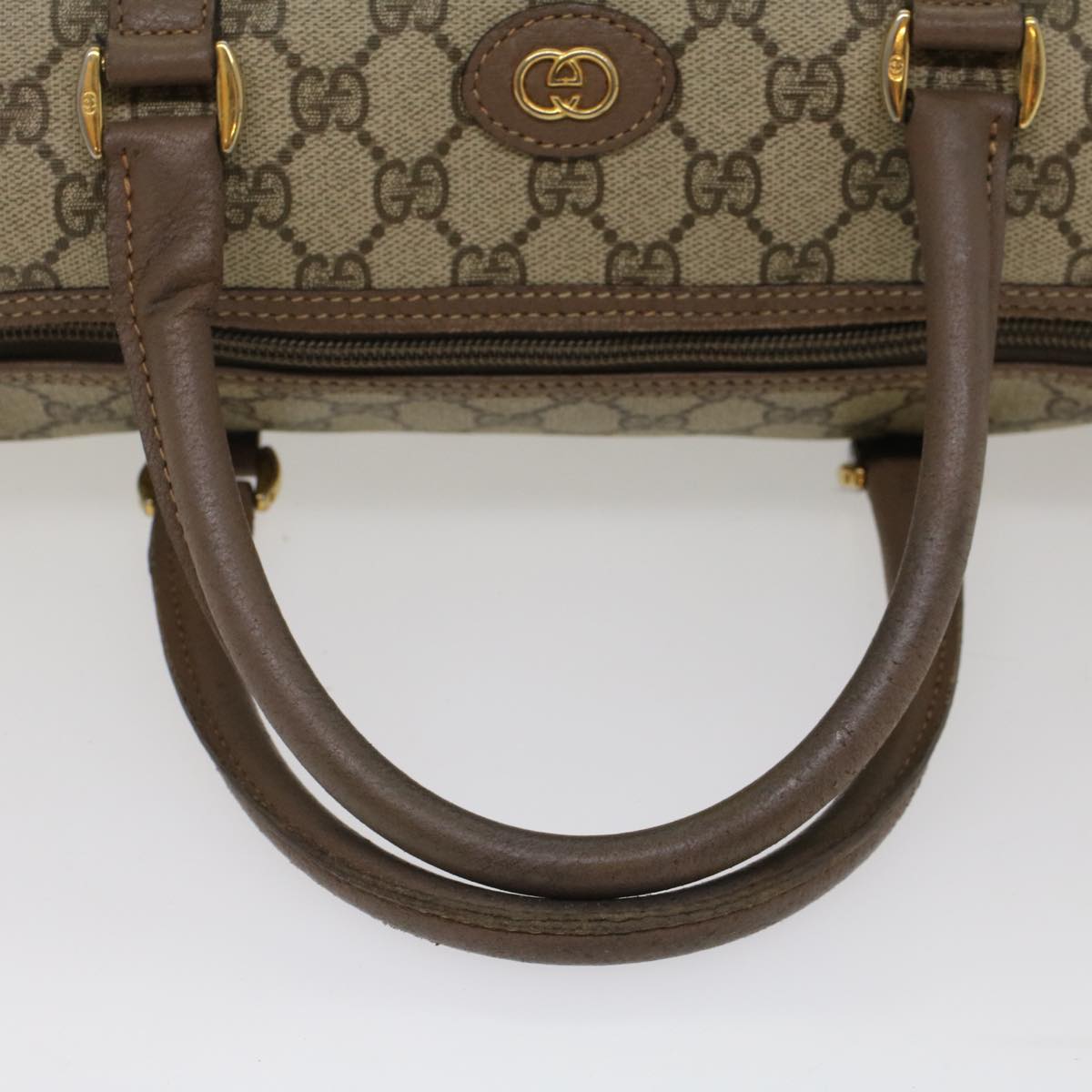 GUCCI GG Canvas Boston Bag PVC Leather Beige 002 615 6842 53342
