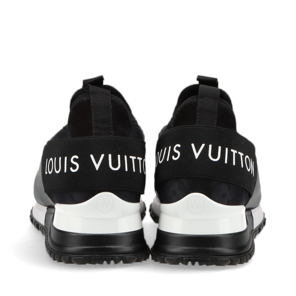 Louis Vuitton Runway Line Leather  Fabric Trainers 34.5  Black × White Monogram LV Circle Logo Box  Bag