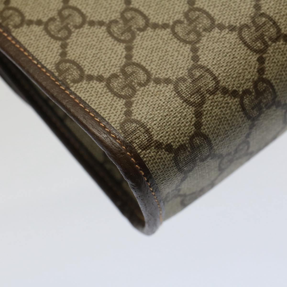 GUCCI GG Canvas Web Sherry Line Clutch Bag Beige Red Green 014 122 53385