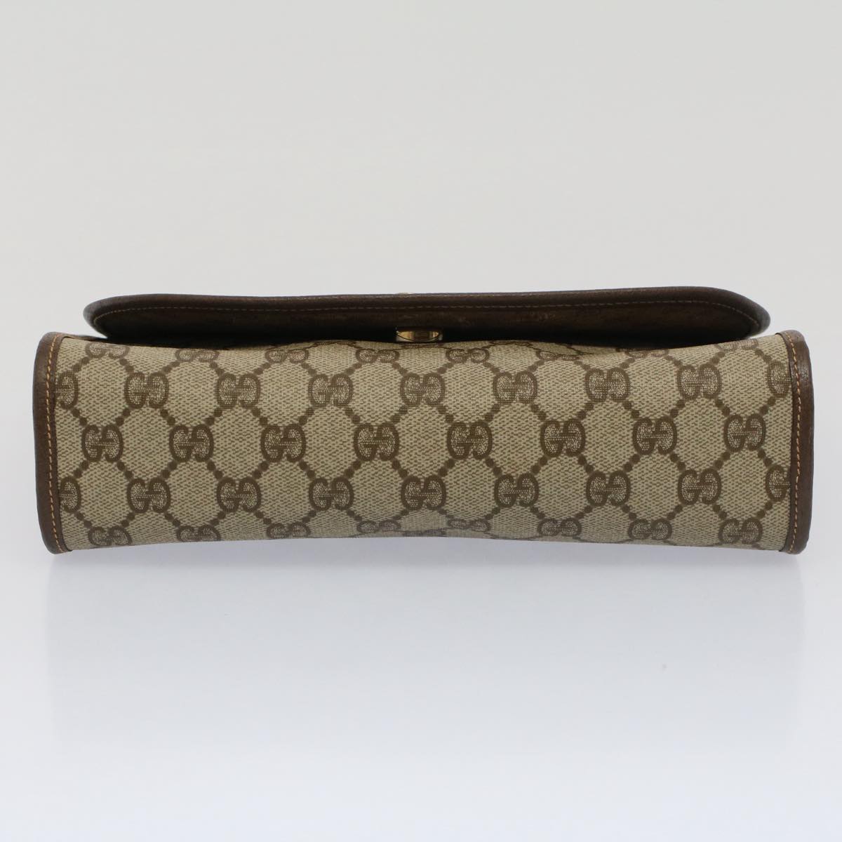 GUCCI GG Canvas Web Sherry Line Clutch Bag Beige Red Green 014 122 53385