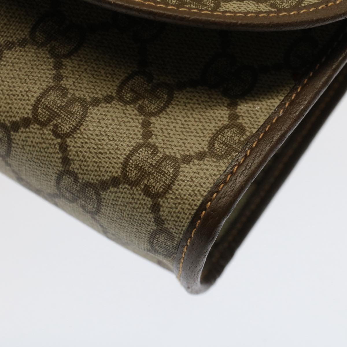GUCCI GG Canvas Web Sherry Line Clutch Bag Beige Red Green 014 122 53385