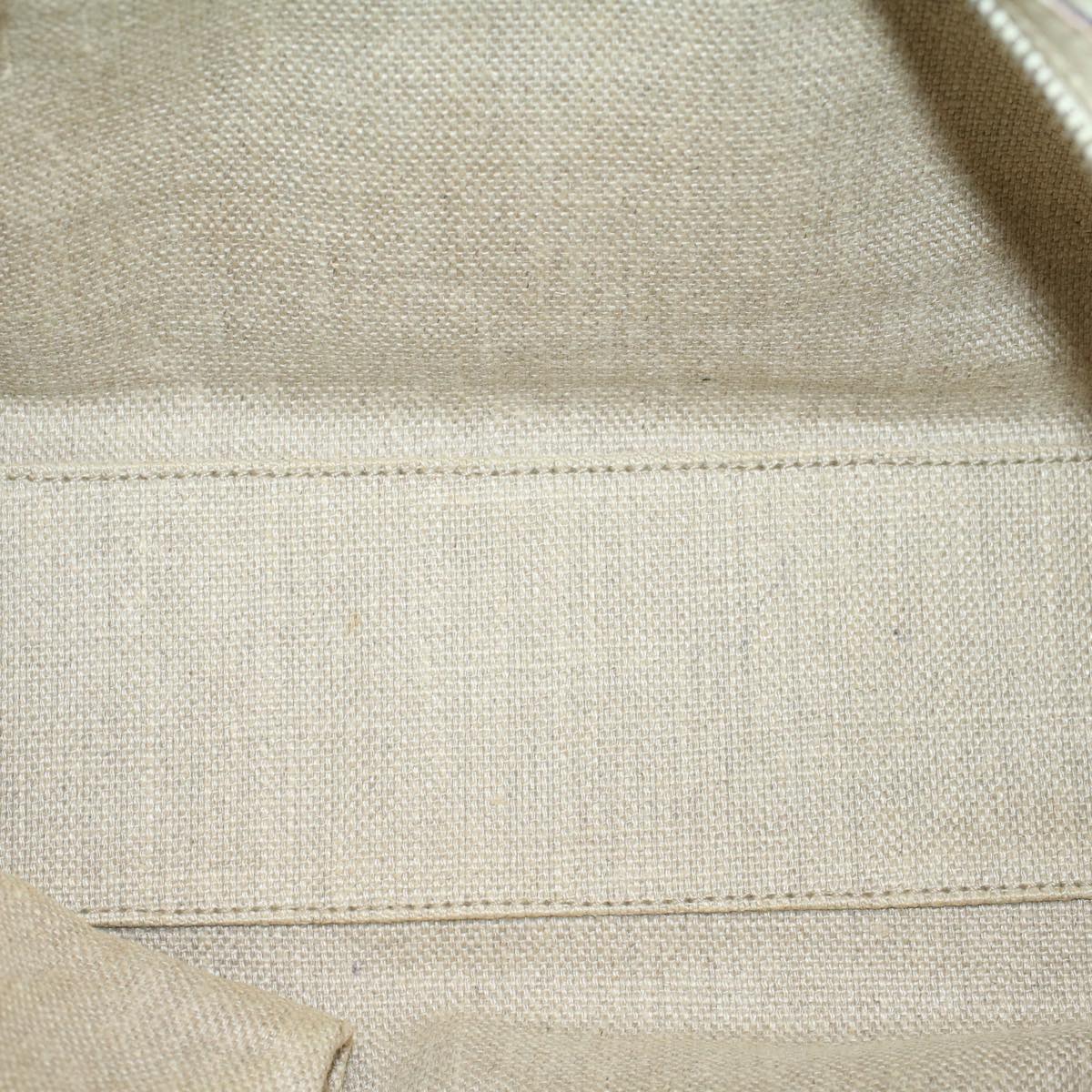 GUCCI GG Canvas Shoulder Bag Leather Beige 152457 53387