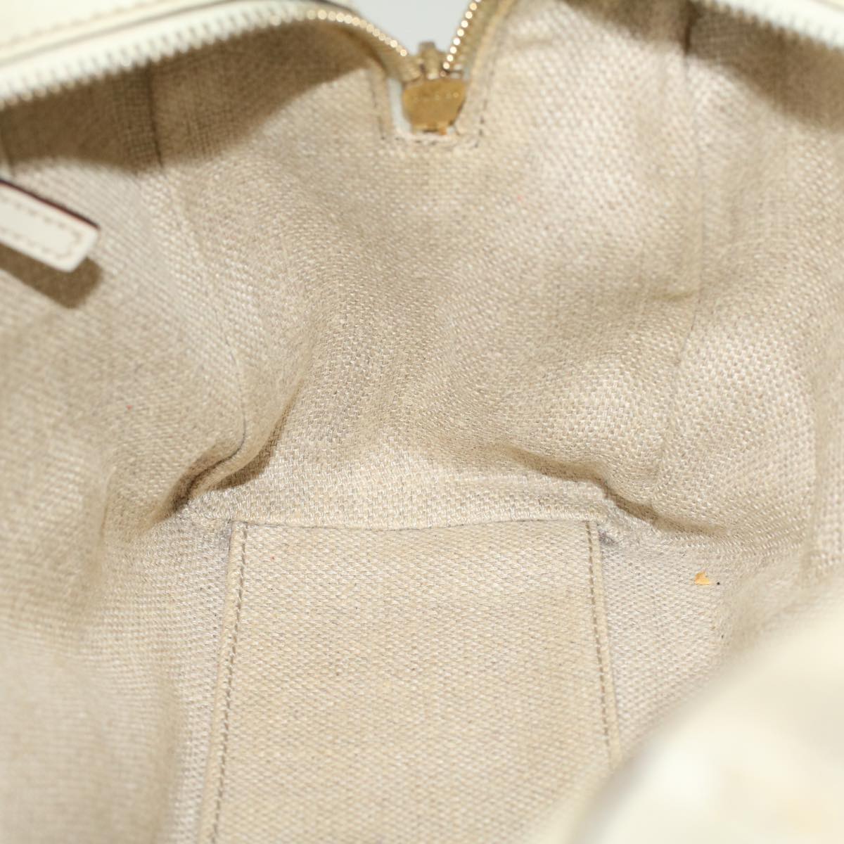 GUCCI GG Canvas Shoulder Bag Leather Beige 152457 53387