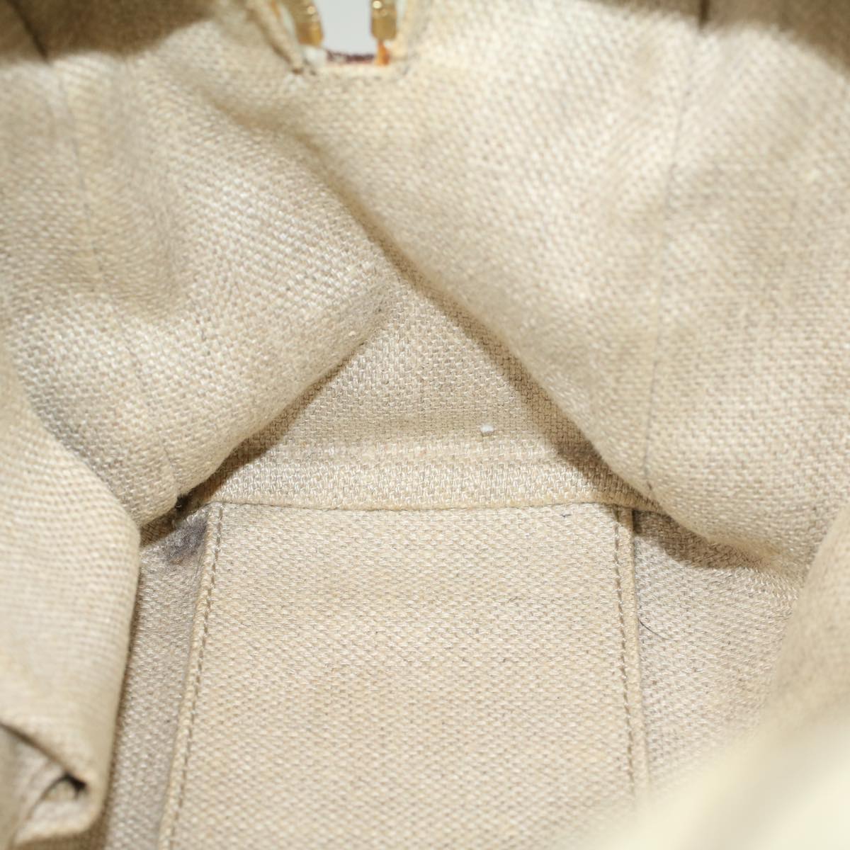 GUCCI GG Canvas Shoulder Bag Leather Beige 152457 53387