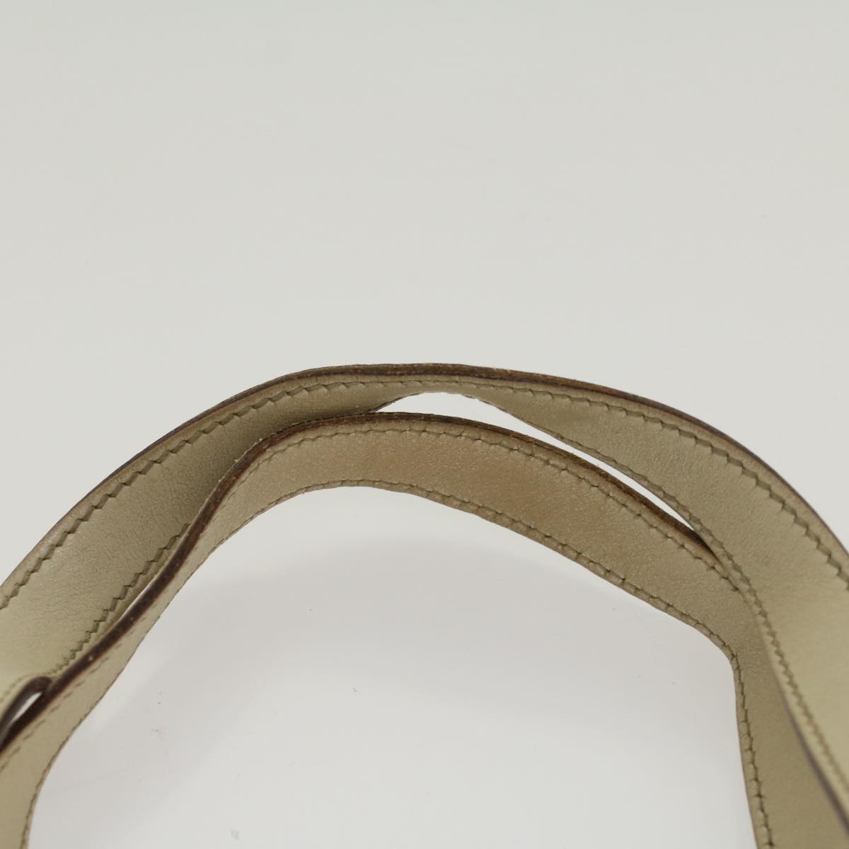 GUCCI GG Canvas Shoulder Bag Leather Beige 152457 53387